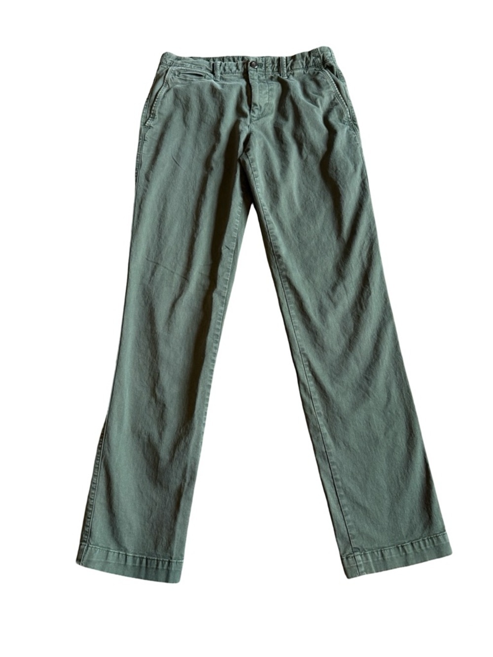Gap Slim Fit Olive Green Chino Pants Office Casual Everyday Size 31 x 34 Men's
